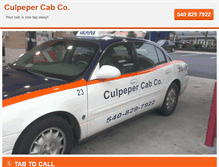 Tablet Screenshot of culpepercab.com